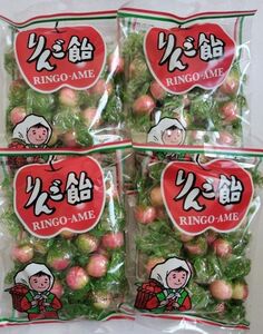 北海道小樽 飴谷製菓 りんご飴・4袋セット