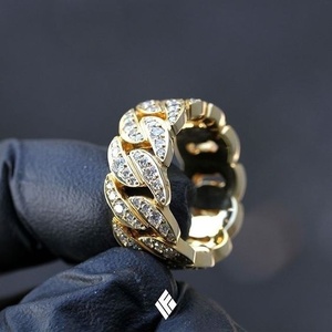 ☆ 1 иена ~ Новый 18 -каратный желтый золото GP Diamond Cz Kihe Ring Кольцо выбирается.