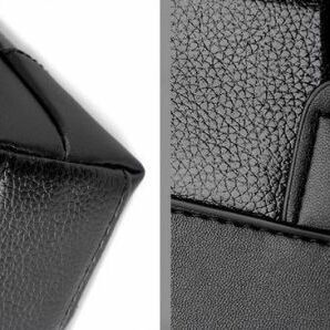 【限定特価】 新品 メンズ locoedaisu ビジネスバッグ 高級PUレザー ブラック 黒 ショルダー ブリーフケース 大人気 ブランド 上質 質感の画像9