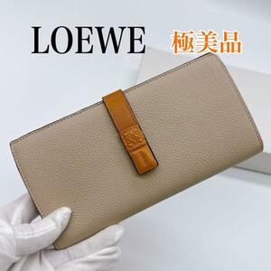  Loewe длинный кошелек балка TIKKA ru бумажник Large кожа LOEWE прекрасный товар 