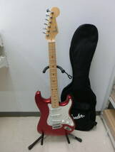 moe/507388/0408/フェンダー Fender Japan ストラトキャスター エレキギター/ボルドー系_画像1