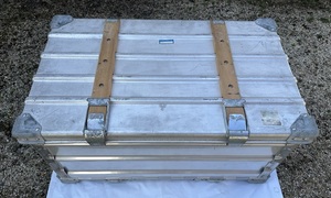 [ used * beautiful goods ]#ZARGES aluminium container box large camp antique storage BOX