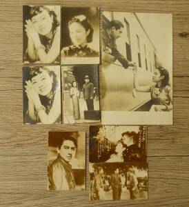 .. orchid Hasegawa one Hara picture postcard steel photograph photograph of a star 8 pieces set war front movie woman super . super Showa era 