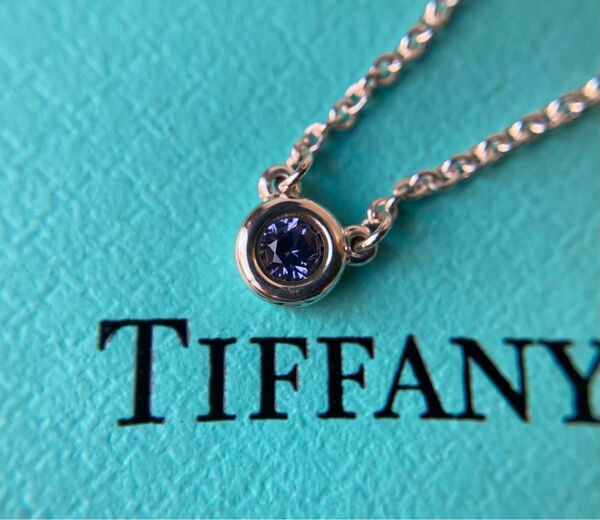 Tiffany＆co. ティファニー　アメジスト　約0.1ct カラー・バイザヤード　シルバーネックレス　Ag925