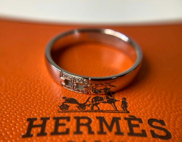 HERMES エルメス　11Pダイヤモンド　エヴァー・ヘラクレス　ウェディング　ホワイトゴールド　リング　Au750
