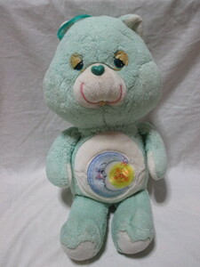 即決★80s ビンテージ Care Bears ケアベア　グリーン・月星☆フレンドベア ぬいぐるみ 人形　ファンシー くま/45センチ