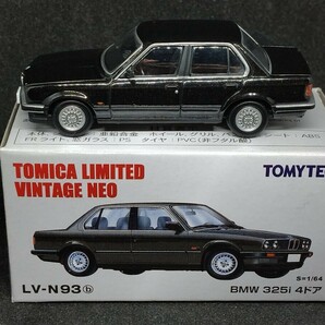 【トミカ リミテッド ヴィンテージ ネオ LV-N 93b】 BMW 325i 4ドア 黒（ブラック） 美品 人気モデル 希少の画像3