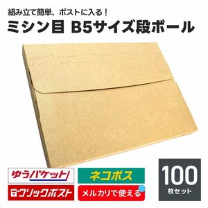 発送用 段ボール 100枚セット A4サイズ 厚み2.5cm ミシン目 ネコポス クリックポスト ゆうパケット メール便 対応 ダンボール箱 梱包