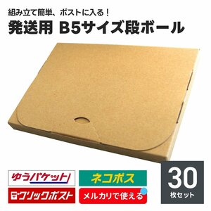 発送用 段ボール 30枚セット B5サイズ 厚み2cm ネコポス クリックポスト ゆうパケット メール便 対応 スリム ダンボール箱 梱包 軽量 郵便