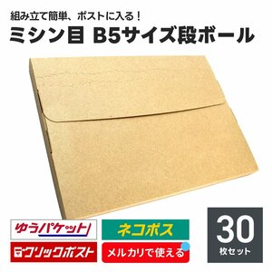 発送用 段ボール 30枚セット A4サイズ 厚み2.5cm ミシン目 ネコポス クリックポスト ゆうパケット メール便 対応 ダンボール箱 梱包