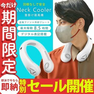 【数量限定セール】首掛け扇風機 冷却プレート 羽根なし 風量3段階調 首掛けファン ポータブルファン ネッククーラー 扇風機 新品 未使用