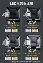 LED投光器 50W 電球色3000K 4個セット PSE取得 4300LM 防塵 防水 IP65 AC電源コード付 広角 省エネ 看板 屋外 ライト 作業灯 防犯 1年保証_画像9