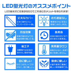 直管 LED蛍光灯 40W形 120cm 8本セット 1年保証付き 工事不要 グロー式 高輝度SMD 照明 蛍光灯 LEDライト 昼光色 明るい 店舗 事務所の画像3