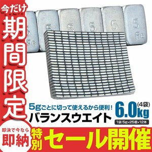 【数量限定セール】バランスウエイト 5g刻み 6kg ホイールバランス ホイールバランサー 貼付重り バランスウェイト ブレ軽減 サビに強い