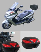 【数量限定セール】リアボックス 43L バイクボックス バイク用ボックス 着脱可能式 43リットル 大容量 フルフェイス収納 バイク収納_画像4