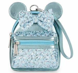 【Loungefly リスレット】ディズニー パーク ラウンジフライ アクア スパンコール ミニ バッグ WDW Disney Wristlet AQUA リストレット