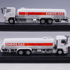 1/60 scale 日野 トラック タンクローリー ENEOS GAS エネオスガス アクリルケース付き ジオラマ 展示 模型●Ｍ１０３の画像3