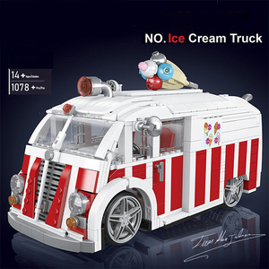 アイスクリームトラック　1078ピース　レゴ互換品　Ice Cream Truck　ブロック　おもちゃ　車　組み立て●ＢＲ８