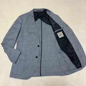 J.PRESS ジャケット Ｌサイズ ブルー リネン AIR LINEN