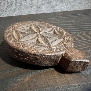 インド アンティーク木製菓子型 asg-050