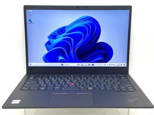 ◆ジャンク Lenovo ThinkPad X1Carbon 7th Win11 intel Core i5-8265U メモリ8GB SSD256GB 14インチFullHD カメラ ACアダプタ付属