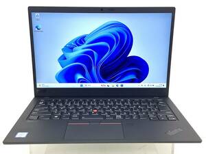 ◆ジャンク Lenovo ThinkPad X1Carbon 7th Win11 intel Core i5-8265U メモリ8GB SSD256GB 14インチFullHD カメラ ACアダプター付属