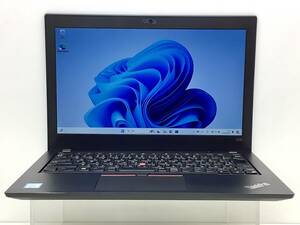 ◆1万円スタート Lenovo ThinkPad X280 20KE‐S2E600 Win11 intel Core i3-8130U メモリー4GB SSD256GB 12.5インチ カメラ ACアダプタ付属