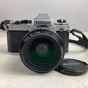 o338 Nikon ニコン フィルムカメラ 一眼レフ カメラ レンズ ボディ nikon lens series e 36~72mm 動作未確認 ジャンクの画像1