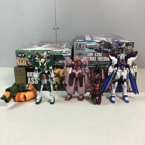 k4119 ガンプラ HG デュナメス アッシマー ストライクフリーダムガンダム セラヴィーガンダム セラフィム 組み立て途中 欠け有 中古