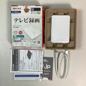 y4121 BUFFALO ポータブルハードディスク HD-PCF1.0U3-BWD HDD ポータブルHDD バッファロー ＴＶ録画 データ保存 未使用