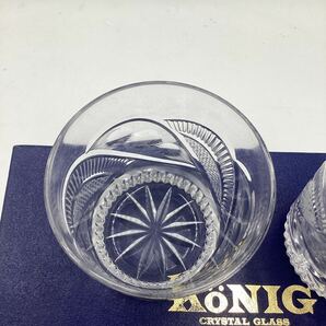 o427 KONIG クリスタルグラス ペア ドイツ製 ロック タンブラー ケーニッヒ ロックグラス 中古の画像5