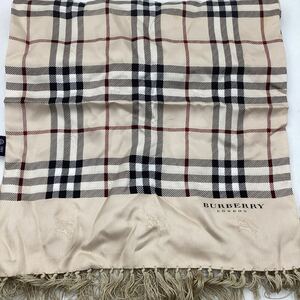 o4227 BURBERRY スカーフ バーバリー 日本製 三陽商会 レトロ 中古