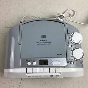 k4346 TOSHIBA CDラジオカセットレコーダー TY-CK2 2018年製 ホワイト 東芝 ラジカセ CD ラジオ カセットテープ カセット 動作確認済 中古の画像2