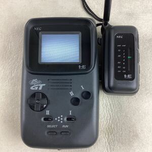 o441 NEC PC engine GT HE system PC Engine black retro game Game Boy tuner electrification verification settled Junk 