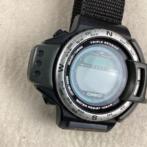 o444 CASIO プロトレック カシオ 1171 ATC-1100 PROTREK 腕時計 デジタル レトロ 不動品 ジャンク_画像3