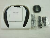 CV5659t 1円セール 美品 SHARP シャープ Bluetooth ウェアラブルネックスピーカー AN-SS2 ブラック サウンドパートナー_画像2