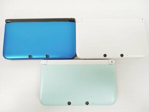 [KA4C-64-016-1] Nintendo ニンテンドー 3DS LL 3台 本体 まとめ売り ミント×ホワイト ブルー×ブラック ホワイト ジャンク