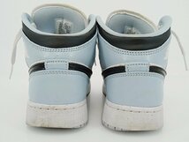 [16A-64-058-1] NIKE ナイキ AIR JORDAN 1 MID GS サイズ24.0㎝ 555112-401 アイスブルー_画像6