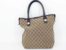 [14B-64-028-1] Gucci グッチ GGキャンバス トートバッグ ハンドバッグ_画像2