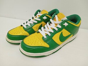 [16B-510-022-1] NIKE ナイキ DUNK LOW SP ナイキ ダンク ロー SP ブラジル バーシティメイズ パイングリーン-ホワイト サイズ26.cm