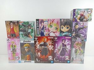 [BA-1-2] ジャンプ作品 鬼滅の刃/ナルト プライズ 一番くじ Q posket フィギュア まとめ売り 開封済み ジャンク 甘露寺蜜璃/宇随天元 など