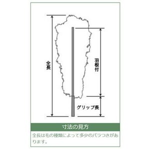 石塚羽毛 日本製 オーストリッチ毛ばたき 820mm D40 全長 820mm 羽根付 420mm 車 ホコリ払い 塗装面 カー用品の画像3