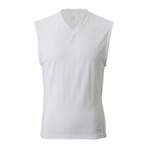 (2024年 冷感+消臭プリント) 氷撃 Womenサイズ 冷感 ノースリーブ Vネックシャツ ホワイト Women 日本製 FREEZE TECH RIDEF