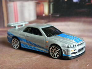 即決☆☆ルース NISSAN SKYLINE GT-R (BNR34)　スカイライン 　ワイルドスピード　FAST&FURIOUSホットウィール Hot Wheels