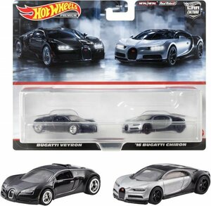 即決☆☆ブガッティ ヴェイロン / '16 ブガッティ シロン　BUGATTI VEYRON / CHIRON ホットウィール (Hot Wheels) プレミアム 2パック☆