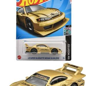 即決☆☆ LB スーパーシルエット ニッサン シルビア S15 ゴールド LBWK リバティウォーク ホットウィール Hot Wheelsの画像4