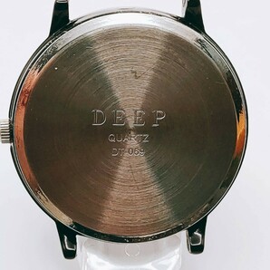 DEEP ディープ 腕時計 アナログ3 針 白文字盤 ブラック レディース 時計 とけい トケイ アクセ ヴィンテージ アンティーク ボタン 30の画像7