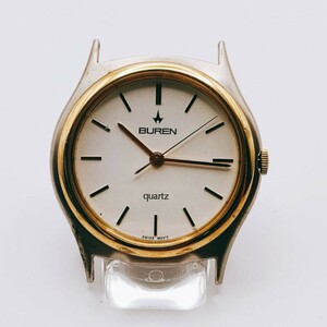 【スイス製】BUREN ビューレン 217339 腕時計 アナログ 2針 白文字盤 シルバー色 時計 とけい トケイ アクセ ヴィンテージ アンティーク 39