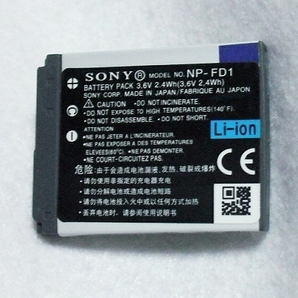 【ジャンク・不動品】 ソニー NP-FD1 SONY 3.6Vバッテリー デジカメ用 即決の画像2