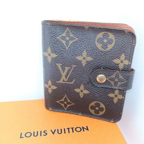 LOUIS VUITTON モノグラム コンパクトジップ 二つ折り財布 ラウンドファスナー ルイヴィトンM61667の画像1